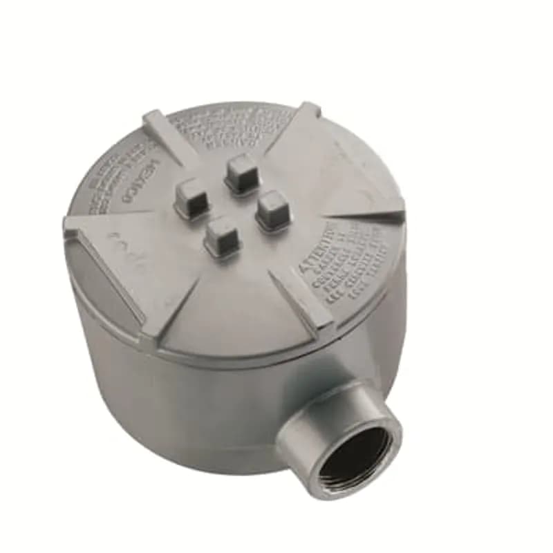 ABB - Installation Products GALB-2 - 3/4 Inch Die Cast Aluminum, LB Style Hazardous Location External Hub with Cover and Installed Green Ground Screw, 18.8 Cubic Inch