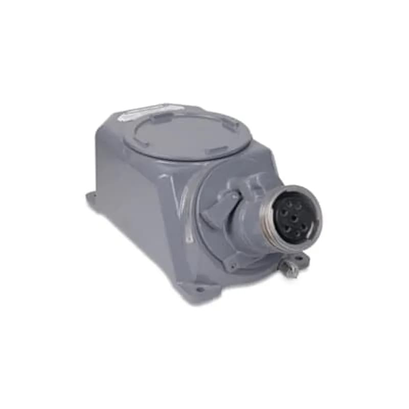 Interlocked Receptacle with Circuit Breaker NEMA 4X - 60AMP, 3P4W, 480V, Control Contacts