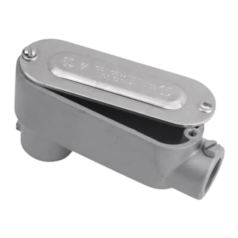 ABB - Installation Products DBLB-3-C - 1 inch Set Screw D-Pak Die Cast Aluminum Conduit Body- Back-Opening, Cover & Gasket. For Use with EMT Conduit.