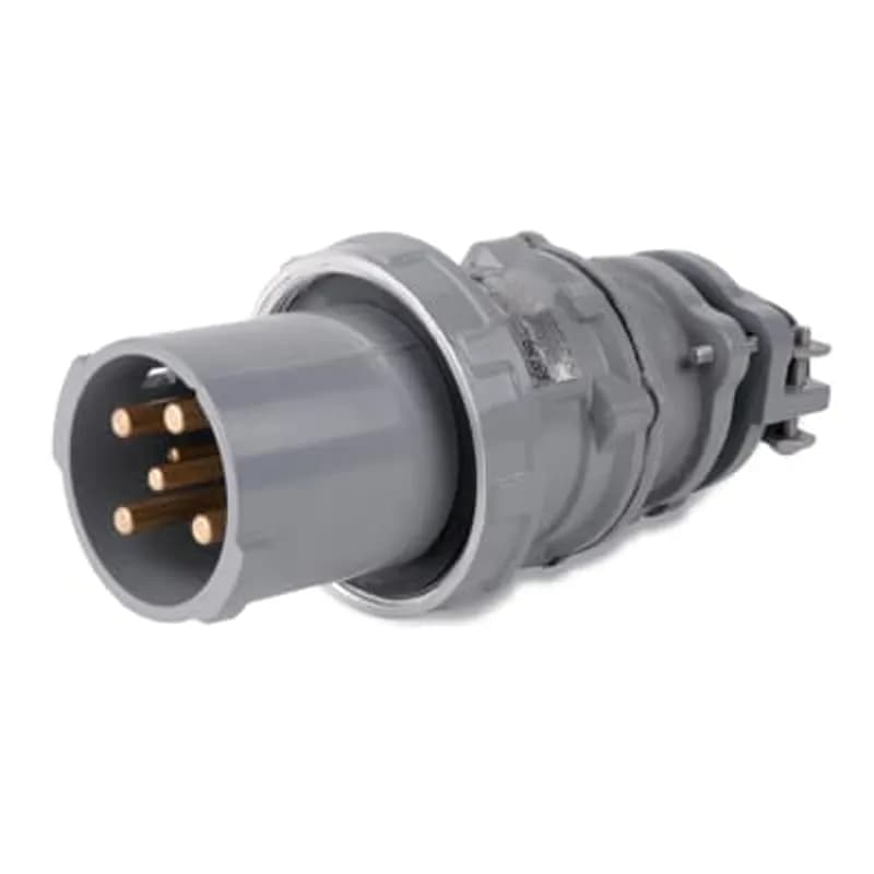 ABB - Installation Products DS2204MP00K - Male Plug, Voltage 480V, Amperage 200A, 2 Poles 3 Wire, with Screw Cap and 2 Control Contacts