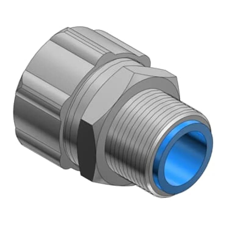 ABB - Installation Products 7367 - 1-1/2 Inch Steel Insulated Liquidtight Connector With PG Thread and Chromate Finish, Thread Size 42