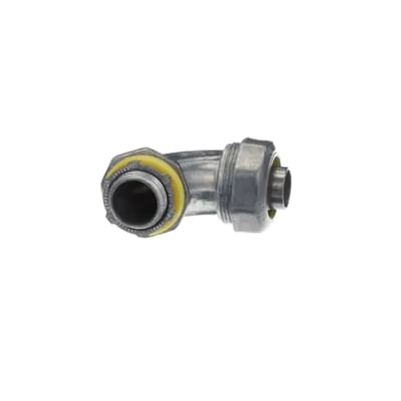 ABB - Installation Products CI6704 - Fitting, 90 Degree Liquidtight, Trade Size 1/2 Inch, Knockout Size 1/2 Inch, Length 2.46 Inches, Width 2.24 Inches, Thread Length 0.53 Inch, Zinc Alloy