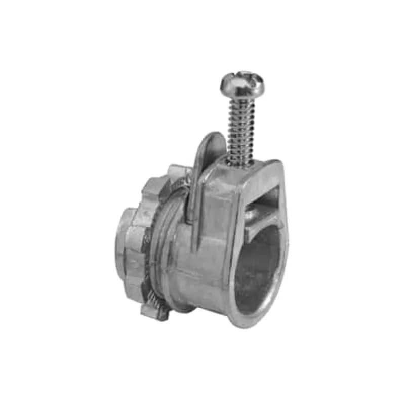 ABB - Installation Products CI71 - Fitting, One Screw, Trade Size 1/2 Inch, Clamping Range 0.33 Inch - 0.95 Inch, Zinc Alloy, Suggested Application NMD90 8/2-4/2, 12/3-4/3 and AC90 14/2-8/2, 14/3-8/3, 14/4-8/4, Pack of 200