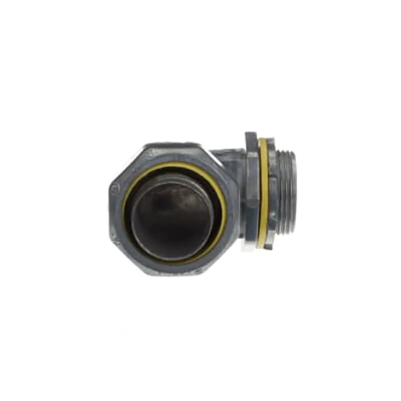ABB - Installation Products CI6710 - Fitting, 90 Degree Liquidtight, Trade Size 1-1/4 Inch, Knockout Size 1-1/4 Inch, Length 3.99 Inches, Width 3.37 Inches, Thread Length 0.67 Inch, Zinc Alloy
