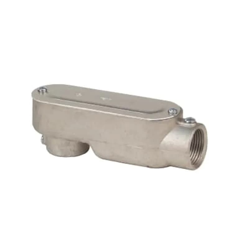 ABB - Installation Products CILBA-2 - Conduit Fitting for Rigid and EMT Conduit, LB Type with Cover and Gasket, Cast Aluminum 2 inch