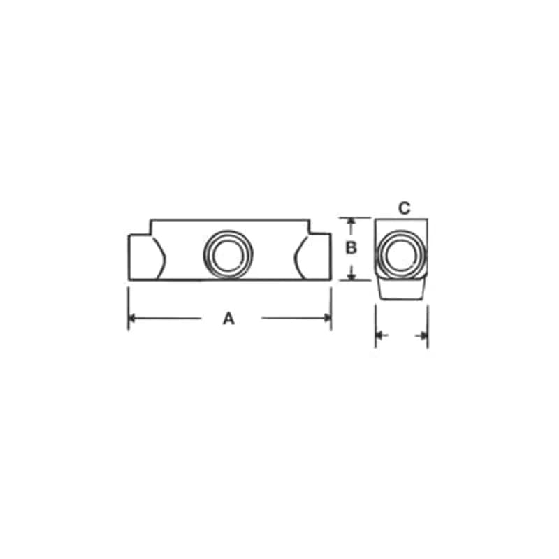 ABB - Installation Products CITBA-1/2 - Rigid Conduit Fitting, TB Type with Cover and Gasket, Cast Aluminum 1/2 inch