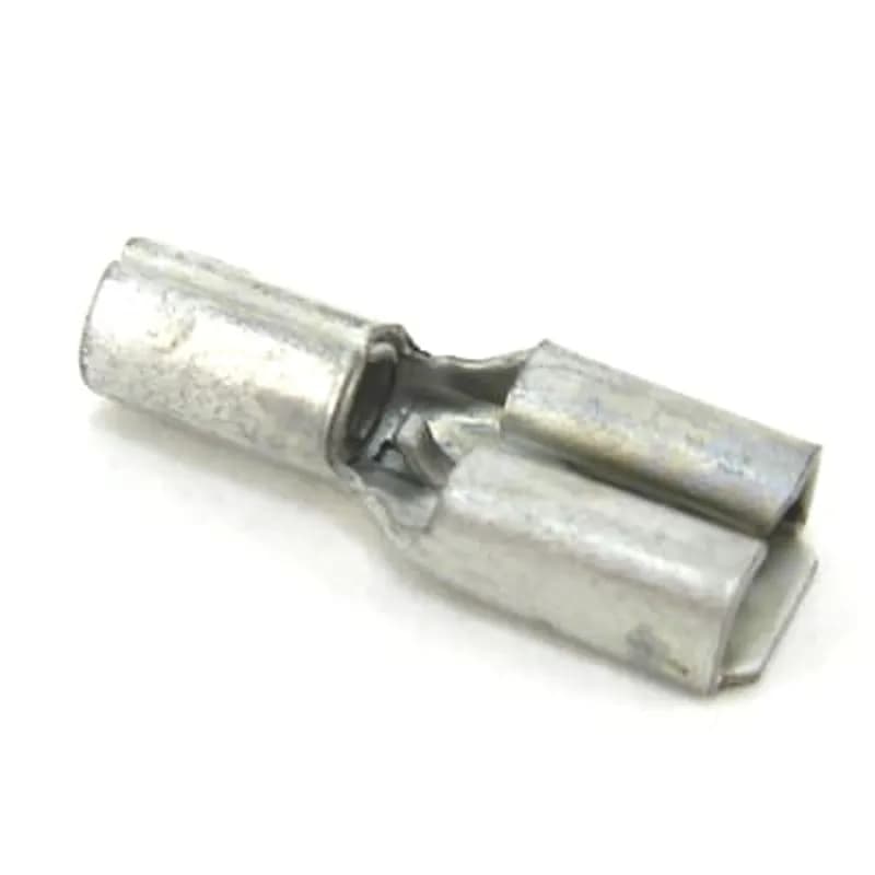 ABB - Installation Products AD182M - Non-Insulated Female Disconnect, Length .64 Inches, Width .23 Inches, Tab Size .187x.020, Wire Range #22-#18 AWG, Copper, Tin Plated, On Mylar Tape, 1,000 Pack