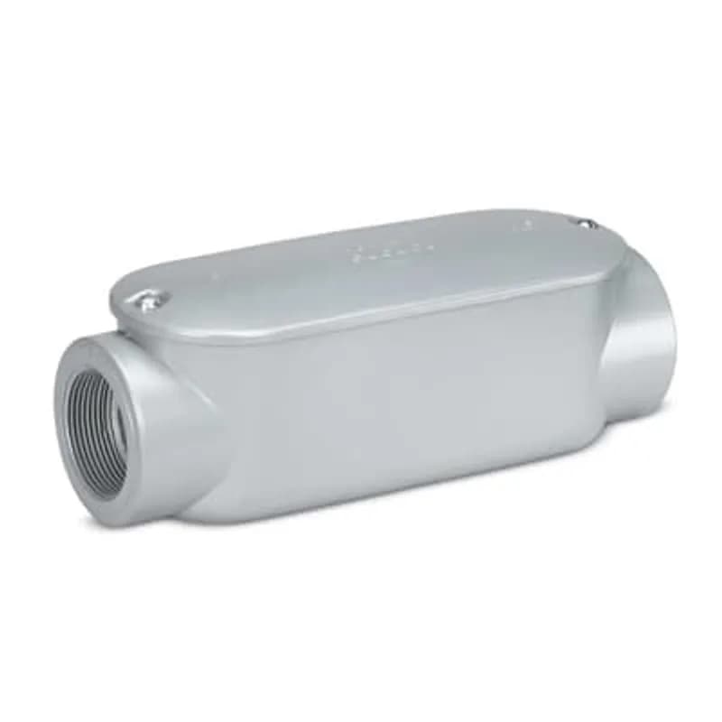ABB - Installation Products AC-9 - 3-1/2 inch Threaded Die Cast Aluminum Thru-Feed Conduit Body. For Use with Rigid/IMC Conduit.
