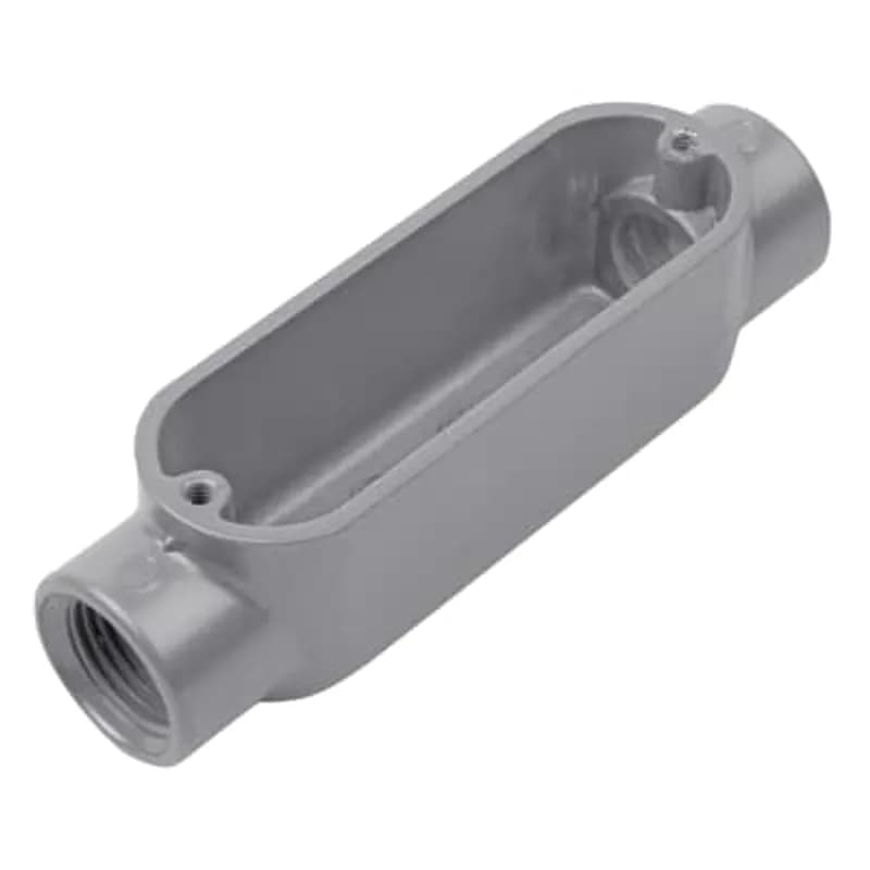 ABB - Installation Products AC-2-RD - 3/4 inch Threaded Die Cast Aluminum Thru-Feed Conduit Body. For Use with Rigid/IMC Conduit.