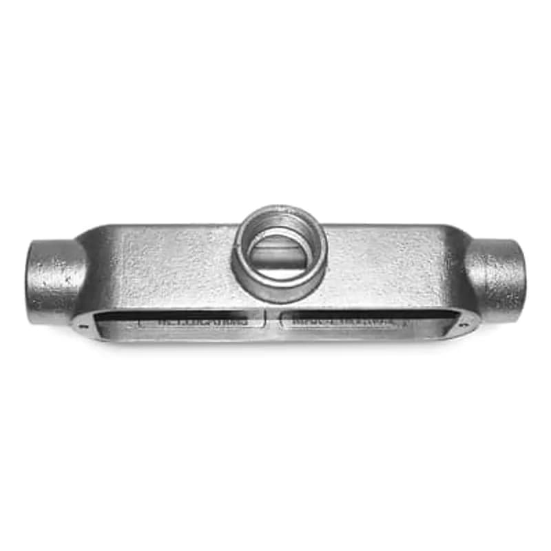 ABB - Installation Products BT8-TB - 3 Inch Mogul Conduit Outlet Body, Cover and Gasket, T Style, Body Material Gray Iron, Finish Electro Galvanized, Cover Material Gray Iron with Stainless Steel Cover Screws, Gasket Material Neoprene