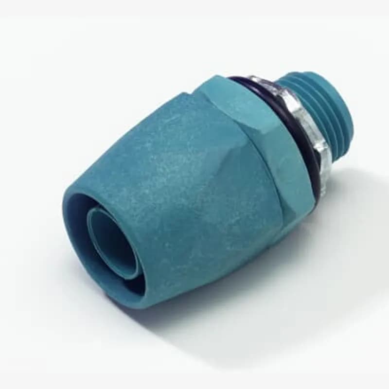 ABB - Installation Products 6302 - 1/2 Inch Non-metallic Type A Liquidtight Connector With Captive Sealing O-ring and Tapered Hub Thread
