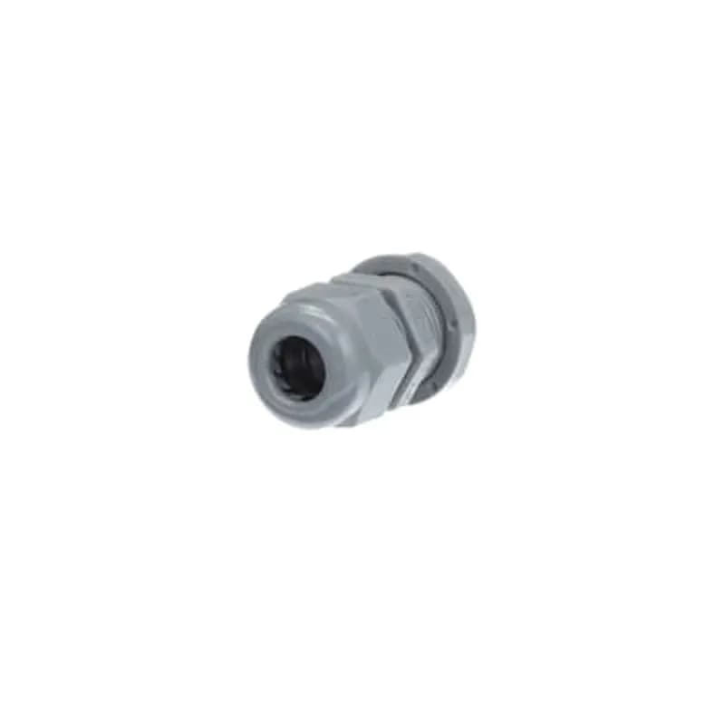 Cord Grip with NPT Threads, Locknut Included, NPT Thread Size 1/2 Inch, Cable Range 0.170 Inch/4.3mm to 0.470 Inch/11.9mm, Hole Clearance 0.875 Inch/22.2mm, Thread Length 0.62 Inch/15.7mm, IP68 Rating, Nylon, Gray