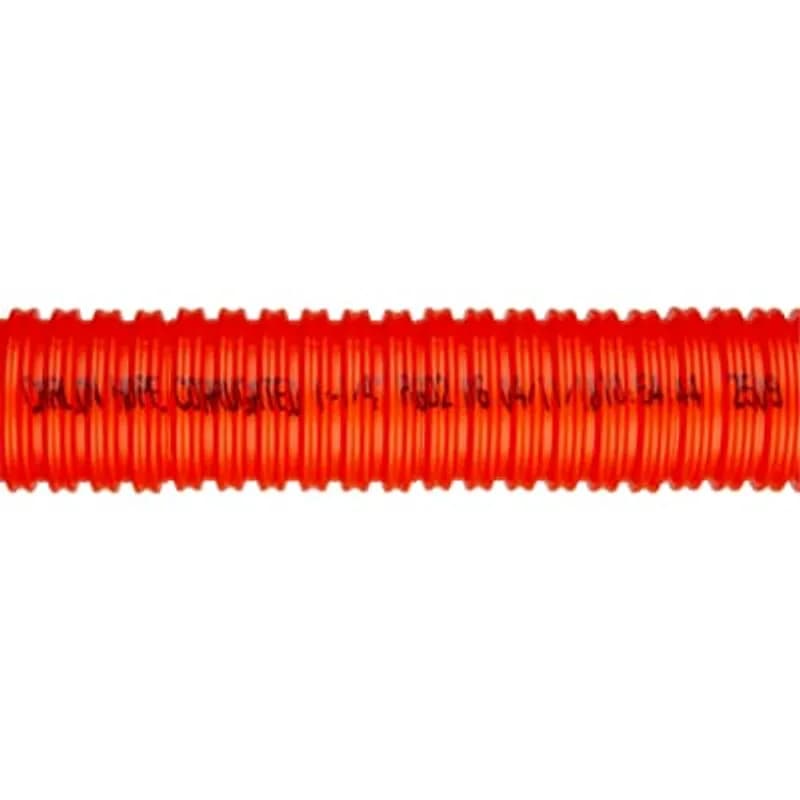 High Density Polyethylene Duct, 1-1/4 Inch, Corrugated, 1 Way Single Split, Orange, No Stripes, 1,130 Pound Pull Tape, Length 1,600 Feet