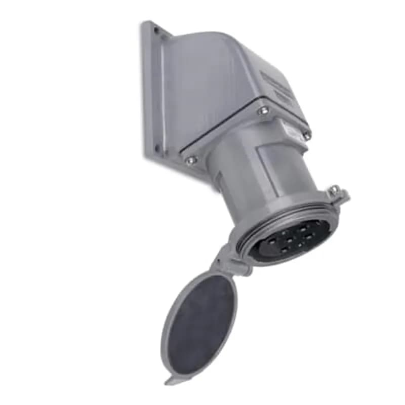 ABB - Installation Products DF6216FRA00 - Maxgard Female Receptacle with Angle Adapter, 60Amp, 2 Pole 3 Wire, 208V, 60Hz