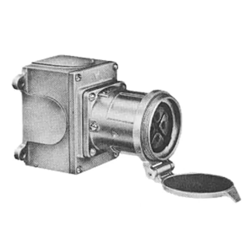 J-Line Receptacle Watertight (Screw Cover), 200 Amp, 3 Pole 4 Wire, with 2 Inch Bushing Inner Diameter