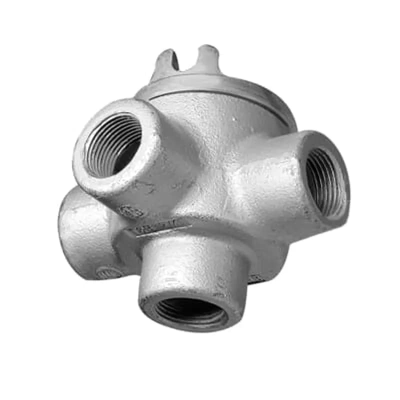 ABB - Installation Products GUAW24-TB - 3/4 Inch GUAW Hazardous Location Conduit Outlet Box, Box Ductile Iron Zinc Plated, Cover Die Cast Aluminum, 6.5 Cubic Inch