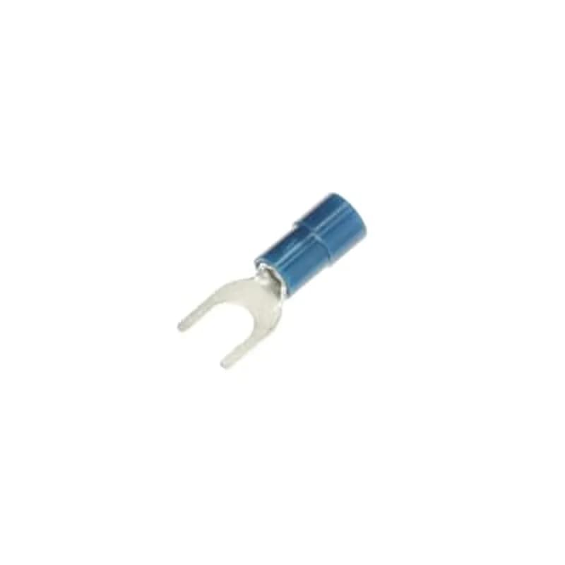 ABB - Installation Products KV14-10F-M - Insulated Vinyl Fork Terminal for Wire Range 16-14 Stud Size #10 , Blue, Package of 1000