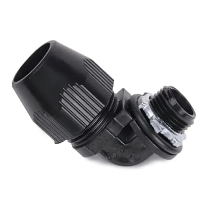 ABB - Installation Products LT950P-500 - 1/2 Inch 90 Degree Bullet Non-metallic Conduit Fitting for Liquidtight FNMC Type B. 200 Pieces, Weather Stabilized Thermoplastic Material UL Listed for Direct Burial. IP66 and IP68 At 2 Meters. Use Only With TB Conduit LTC050 Or LTC050 to 1. 500 Pieces