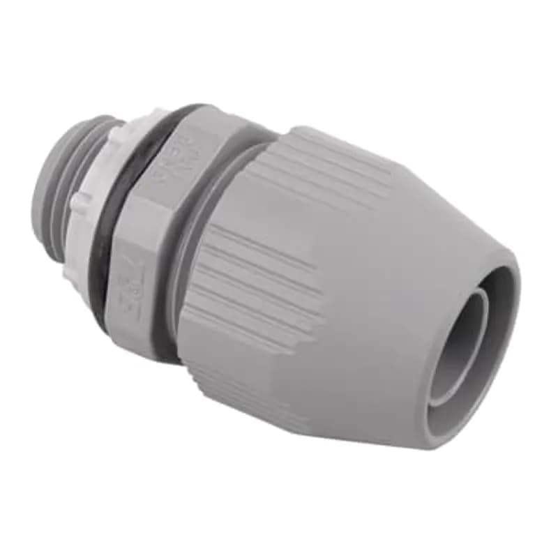 ABB - Installation Products LT 501 - Liquidtight Connector, Straight, 1/2 Inch, Plastic, Gray