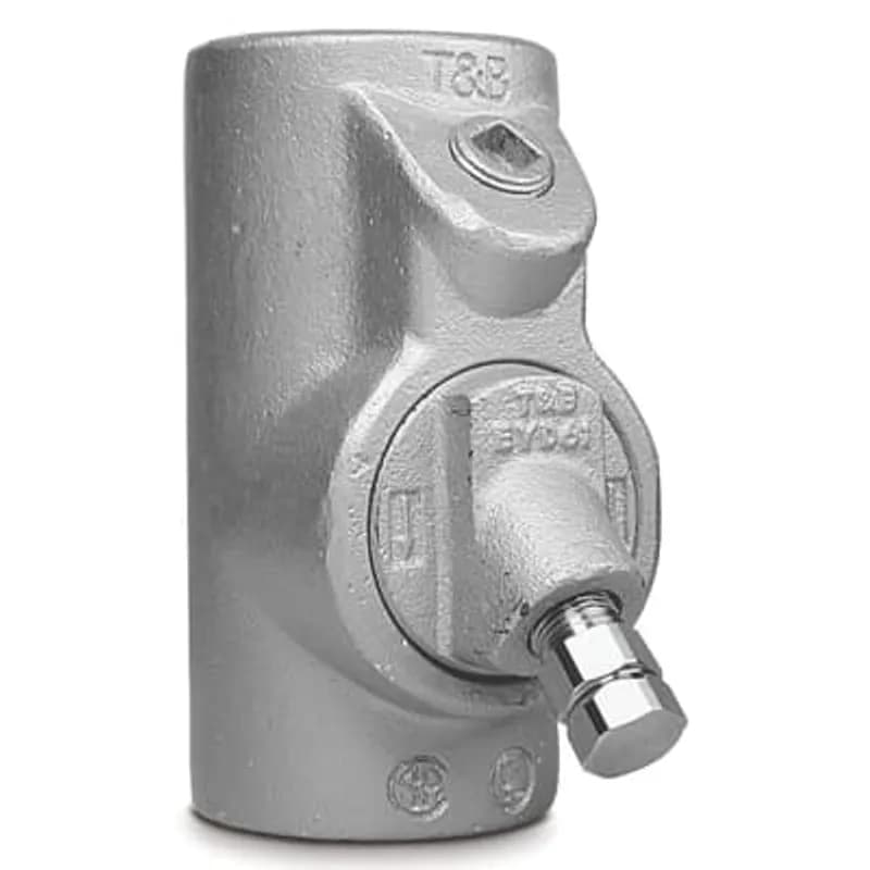 ABB - Installation Products EYD61-TB - 2 Inch EYD Drain Seal, Body and Inspection or Drain Cover Gray Iron and/or Ductile Iron, Closure for Drain Aluminum, or Ductile Iron, Small Closure Plug Gray Iron and/or Steel, Drain Stainless Steel, Removable Nipples Steel