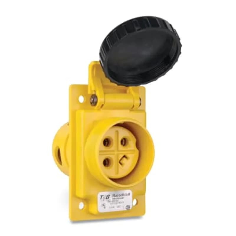 DuraGard 50 Amp, Watertight Female Receptacle- through 600VAC/250VDC