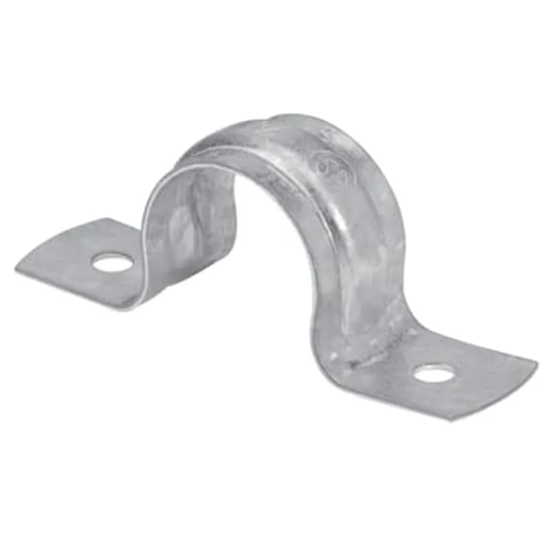 ABB - Installation Products CI1512 - 1-1/2 Inch, Two Hole Rigid Conduit Strap, Galvanized Steel, Max EMT Diameter 1.90 Inch, Hole Size 1/4 Inch, CSA Certified