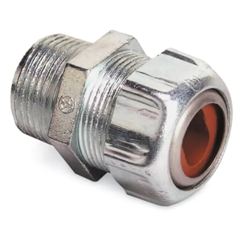 ABB - Installation Products 2448 - Watertight Connector for Oval Cable, Hub Size 2 Inch, Die Cast Zinc Body with Neoprene Bushing, Oval Cable Range Maximum .968 X 1.500 Inch, Minimum .790 X 1.390 Inch