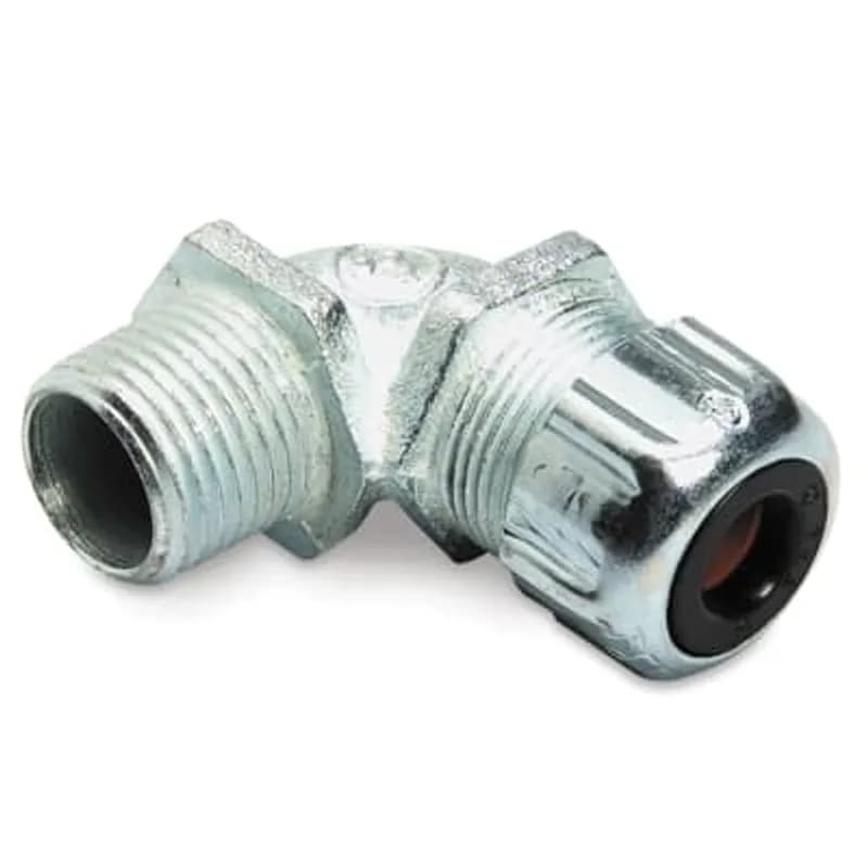 ABB - Installation Products 2279 - Liquidtight Strain Relief Cord Connector, 1-1/4 Inch, 90 Degree Bend, Meets Coast Guard CG293, Cord Range 1.187 to 1.375 Inch, Malleable Iron.