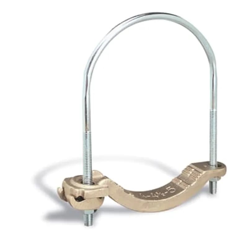 ABB - Installation Products 3908BU - Waterpipe Ground Clamp for Wire Range 4 - 4/0, Water Pipe Size 10 , Bronze Saddle with Bronze U-Bolt