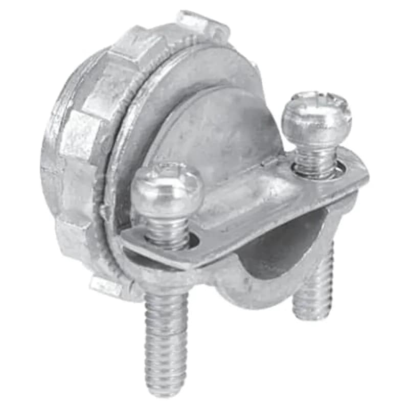 ABB - Installation Products CI812 - Fitting, Two Screw, Trade Size 1-1/2 Inch, Clamping Range 0.63 Inch-1.60 Inch, Width 2-5/8 Inches, Zinc Alloy, Suggested Application NMD90 4/2-2/2, 8/3-4/3