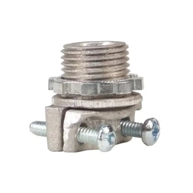ABB - Installation Products CI2104 - Connector, Two Screw, Trade Size 1/2 Inch, Clamping Range 0.45 Inch - 0.59 Inch, Cast Aluminum Body and Clamp, Suggested Application AC90 14/2-10/2, 14/3-10/3, 14/4-12/4 and ACWU90: 10/2, 12/3-10/3, 12/4, 12/5