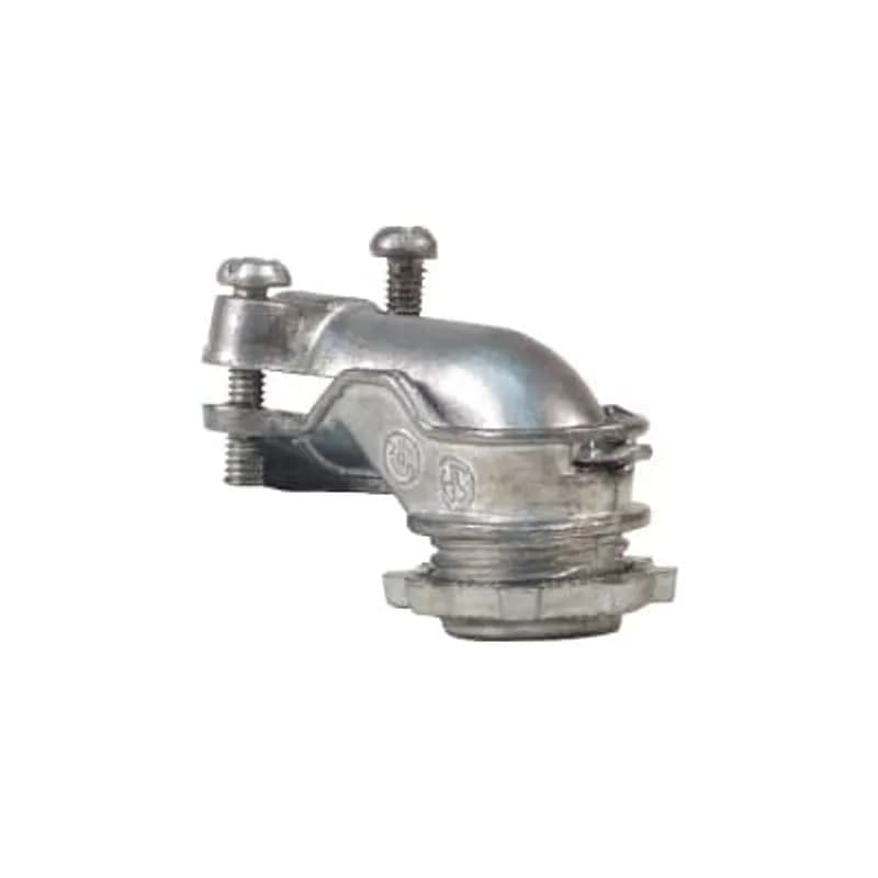 ABB - Installation Products CI2210 - Connector, 90 Degree, Trade Size 3/8 Inch, Clamping Range 0.40 Inch - 0.63 Inch, Zinc Alloy, Suggested application AC90 (BX) 14/2-10/2, 14/3-10/3, 14/4-12/4.