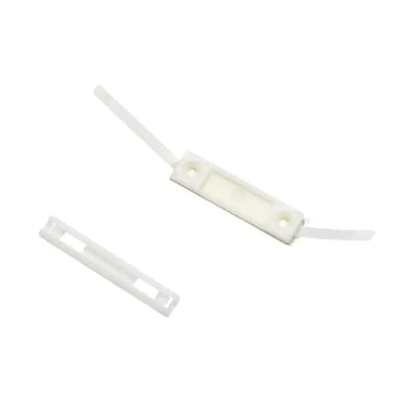 Cable Clamp for Flat Cables, Natural Polyamide (Nylon 6.6) for Temperatures up to 85 Degrees Celsius (185 F), Length of 50.7mm (2 Inches), Width of 12.7mm (0.50 Inch), Height of 8.8mm (0.35 Inch) Minimum to 30.4mm (1.2 Inches) Maximum, M4 Countersunk Screw or Self-Adhesive Mounting Method