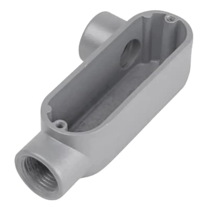ABB - Installation Products ALR-9 - 3-1/2 inch Threaded Die Cast Aluminum Conduit Body with Right Side Opening. For Use with Rigid/IMC Conduit.