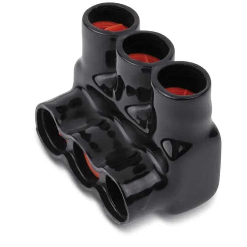 ABB - Installation Products AMTS350103 - AMT Aluminum Multi-Tap Same Side Connector, 3-Port, PVC Insulated, Wire Range 350MCM-10 Str