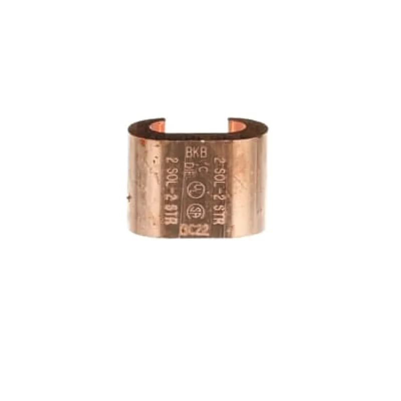 ABB - Installation Products BC22 - C-Crimps Copper Compression Connector, Run: #2 Sol - #2 Str, Tap #2 Sol - #2 Str, Length 3/4 Inch, Height 1-3/64 Inches