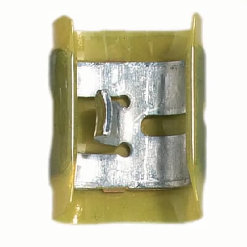 ABB - Installation Products RSK301 - One-Piece Grounding Connector, Shield Diameter Range 3.66mm-5.12mm, Color Yellow, Copper, Tin Plated, Polyester Insulation