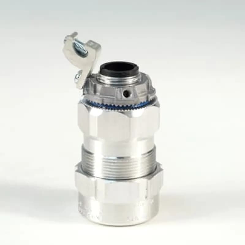 ABB - Installation Products STE125GRL - Star Teck Extreme aluminum jacketed cable fitting. Hub size of 1-1/4 inch. with Bond Star grounding locknut. Range over jacket from 1.150 - 1.625 inch.