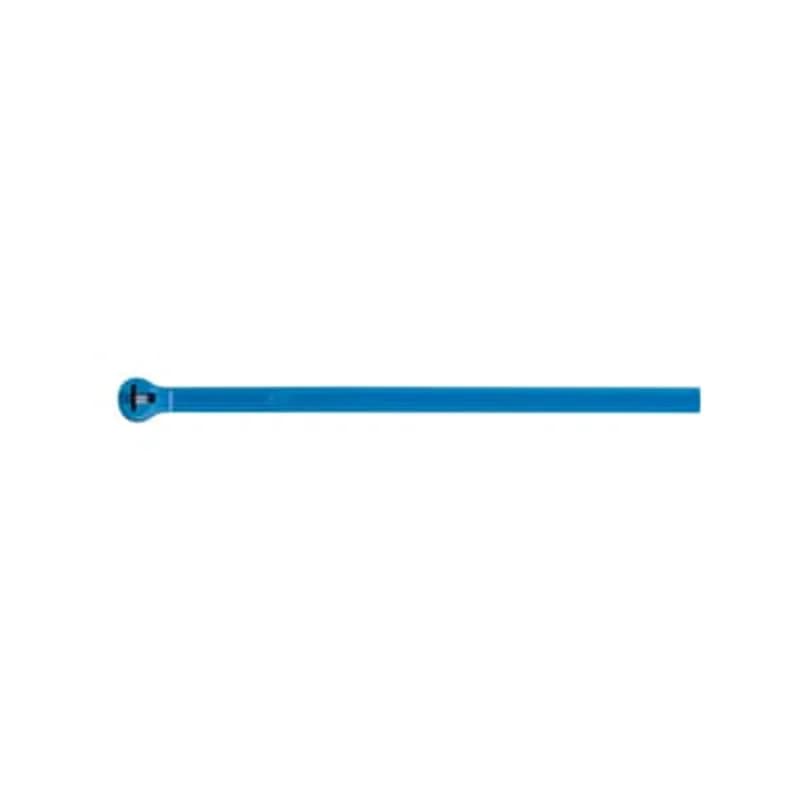 Cable Tie, Blue Polyamide (Nylon 6.6) for Temperatures up to 85 Degrees Celsius (185 F) for Indoor Applications, UL/EN/CSA62275 Type 2/21 Rated for AH-2 Plenum, Length of 202mm (8.0 Inches), Width of 2.3mm (0.09 Inches), Thickness of 1mm (0.04 Inches), Tensile Strength Rating of 80 Newtons (18 Pounds), Bulk Pack