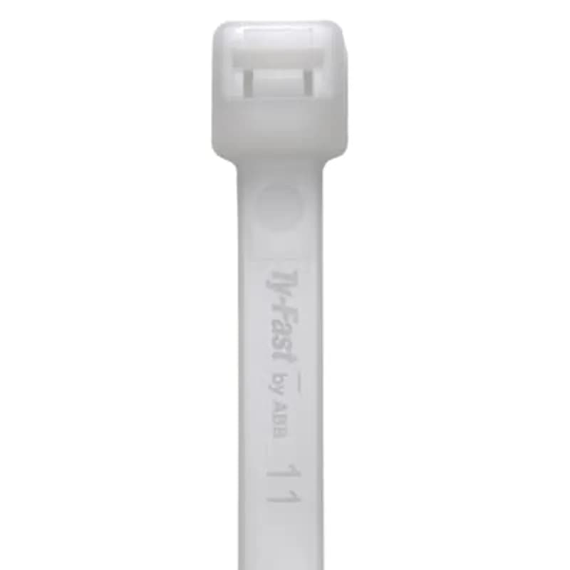 ABB - Installation Products TY400-120 - "Cable Tie, Natural Polyamide (Nylon 6.6) for Temperatures up to 85 Degrees Celsius for Indoor Applications, UL/IEC 62275 Type 2/21 Rated for AH-2 Plenum, Length of 374mm, Width of 7.6mm, Thickness of 1.9mm, Tensile Strength Rating of 540 Newtons, 500 Pack"