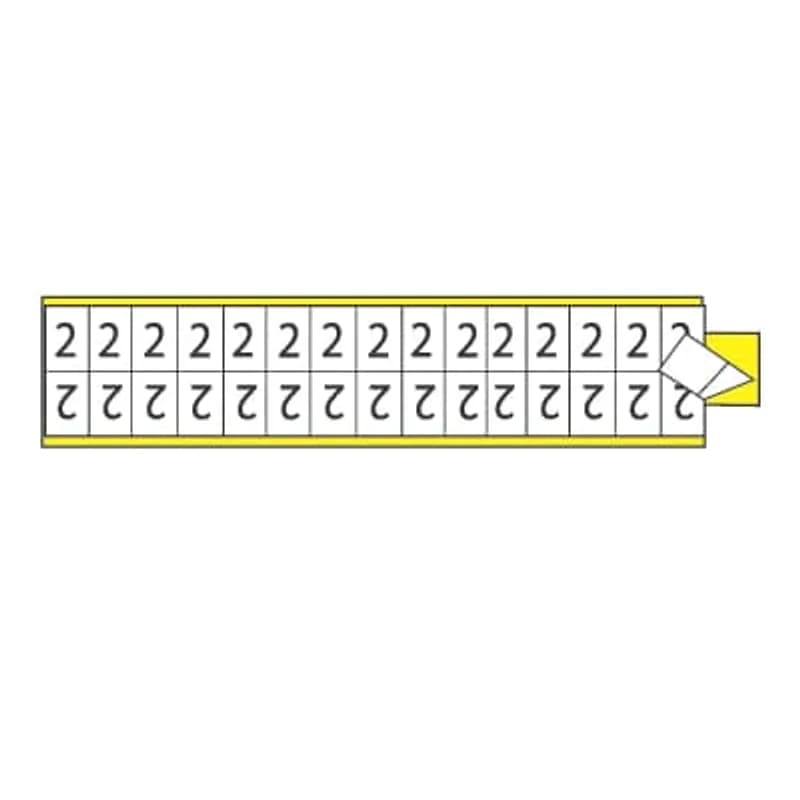 ABB - Installation Products WCNL063ZERO - Industrial Marker Cards - Vinyl Cloth, Solid Numbers, Legend 0, Marker Size .563 x .75
