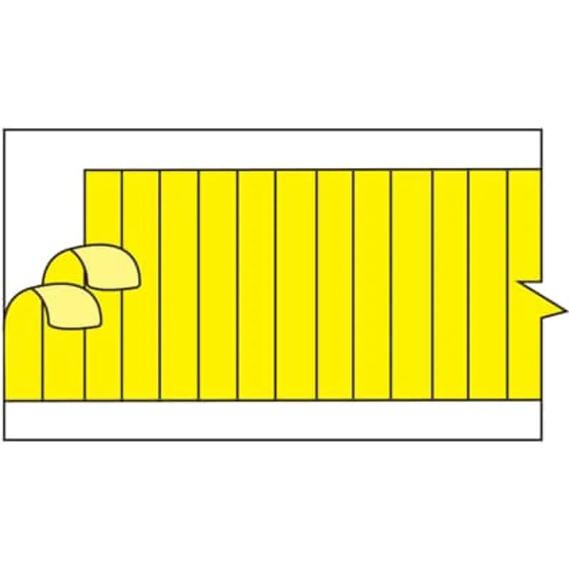 ABB - Installation Products WCYELS - Wire Marker Cards - Vinyl Cloth, Blank Write-On, Solid NEMA Color Yellow. 1-1/2 inch. Package of 25 Cards.