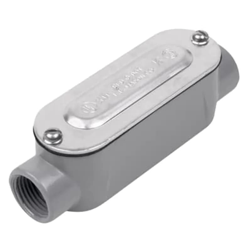 ABB - Installation Products DAC-8-CG - 3 inch Threaded D-Pak Die Cast Aluminum Thru-Feed Conduit Body, Cover & Gasket. For use with Rigid/IMC Conduit.