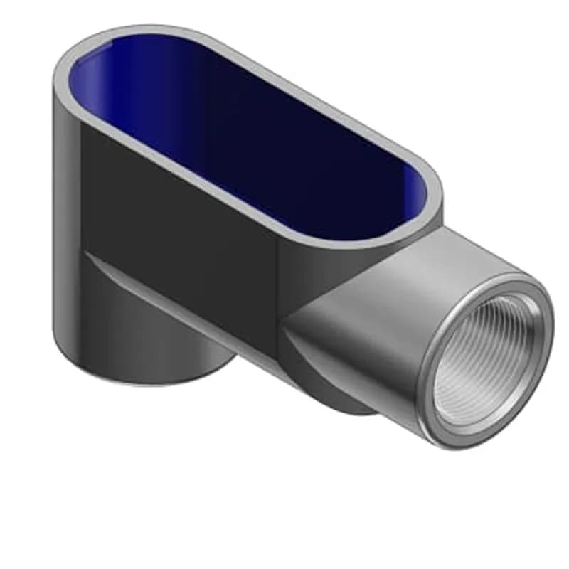 ABB - Installation Products LB107 - 4 Inch Form 7, LB Conduit Body, Body Material Gray Iron with Zinc Plating and Baked On Epoxy Powder Coat with BlueKote Internal Coating for Use with Rigid/IMC Conduit