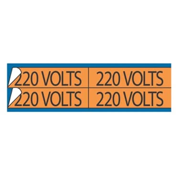 ABB - Installation Products WDT-5015 - Conduit and Voltage Marker Cards - Vinyl, , Legend 230 VOLTS, Character height 7/8 inches.