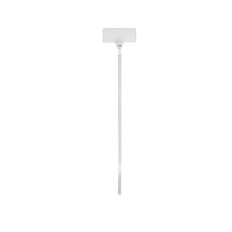 Cable Tie, Black Polyamide (Nylon 6.6) for Temperatures up to 105 Degrees Celsius (220 F), Weather and Ultraviolet Resistant for Indoor and Outdoor Applications, UL/EN/CSA62275 Type 2/21 Rated for AH-2 Plenum, Length of 101.6mm (4 Inches), Width of 2.53mm (0.1 Inch), Thickness of 1.18mm (0.046 Inch), Marking Pad Size of 20.24mm (0.80 Inch) x 0.356mm (9.04 Inches), Tensile Strength Rating of 80 Newtons (18 Pounds), Bulk Pack