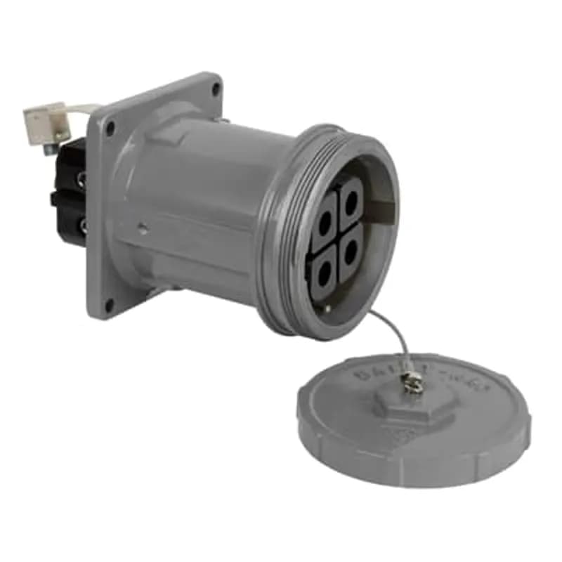 J-Line Basic Reverse Service Receptacle Watertight (Screw Cover), 100 Amp, 4 Pole 4 , with 1.5 Inch Bushing I.D.