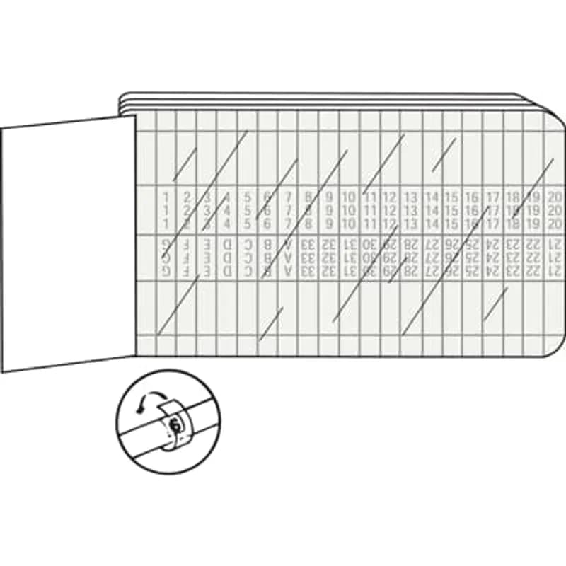 ABB - Installation Products WMSL-0-9 - Wire Marker Books - Vinyl, Self Laminating 40 Markers each 0 thru 9. 10 Markers each: T1, T2, T3, L1, L2, L3