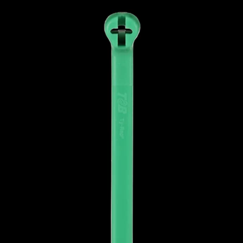 High Performance Cable Tie, Green Nylon 6.6, Length of 343mm (13.5 Inches) for Bundle Diameter up to 102mm (4 Inches), Width of 6.9mm (0.27 Inch), Tensile Strength Rating of 534 Newtons (120 Pounds), Operating Temperature of -20 Degrees Celsius (-4 F) to 85 Degrees Celsius (185 F)