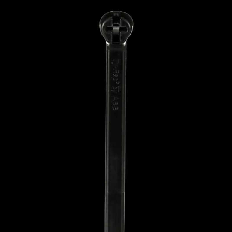 High Performance Cable Tie, Black Color Nylon 6.6, Weather and Ultraviolet Resistant, Length of 762mm (30 Inches) for Bundle Diameter up to 229mm (9.02 Inches), Width of 6.9mm (0.27 Inch), Tensile Strength Rating of 534 Newtons (120 Pounds), Operating Temperature of -60 Degrees Celsius (-76 F) to 85 Degrees Celsius (185 F)